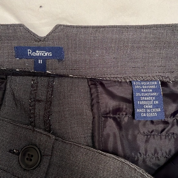 REITMANS dark grey wide leg cuffed dress pants - Picture 6 of 6